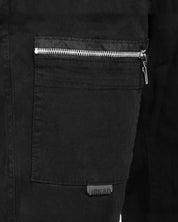 Pantalon Cargo Cierres Frontales Negro