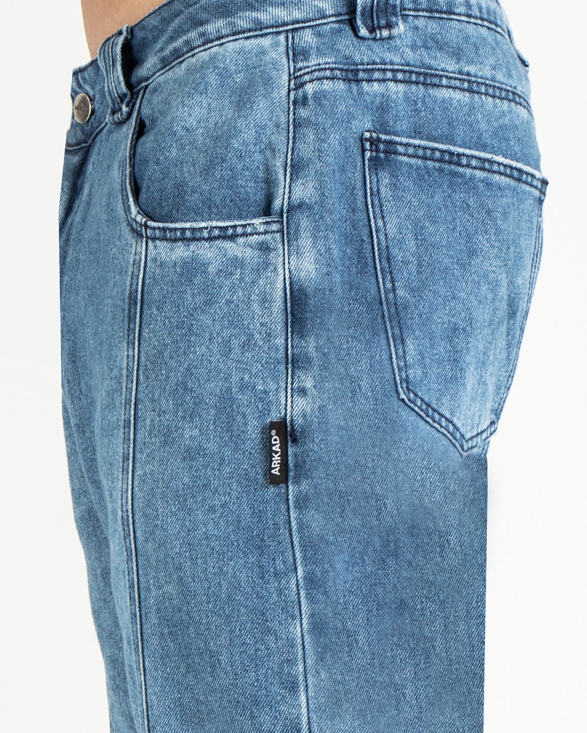 Denim Pant Azul Botones