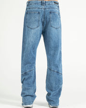 Denim Pant Azul Botones