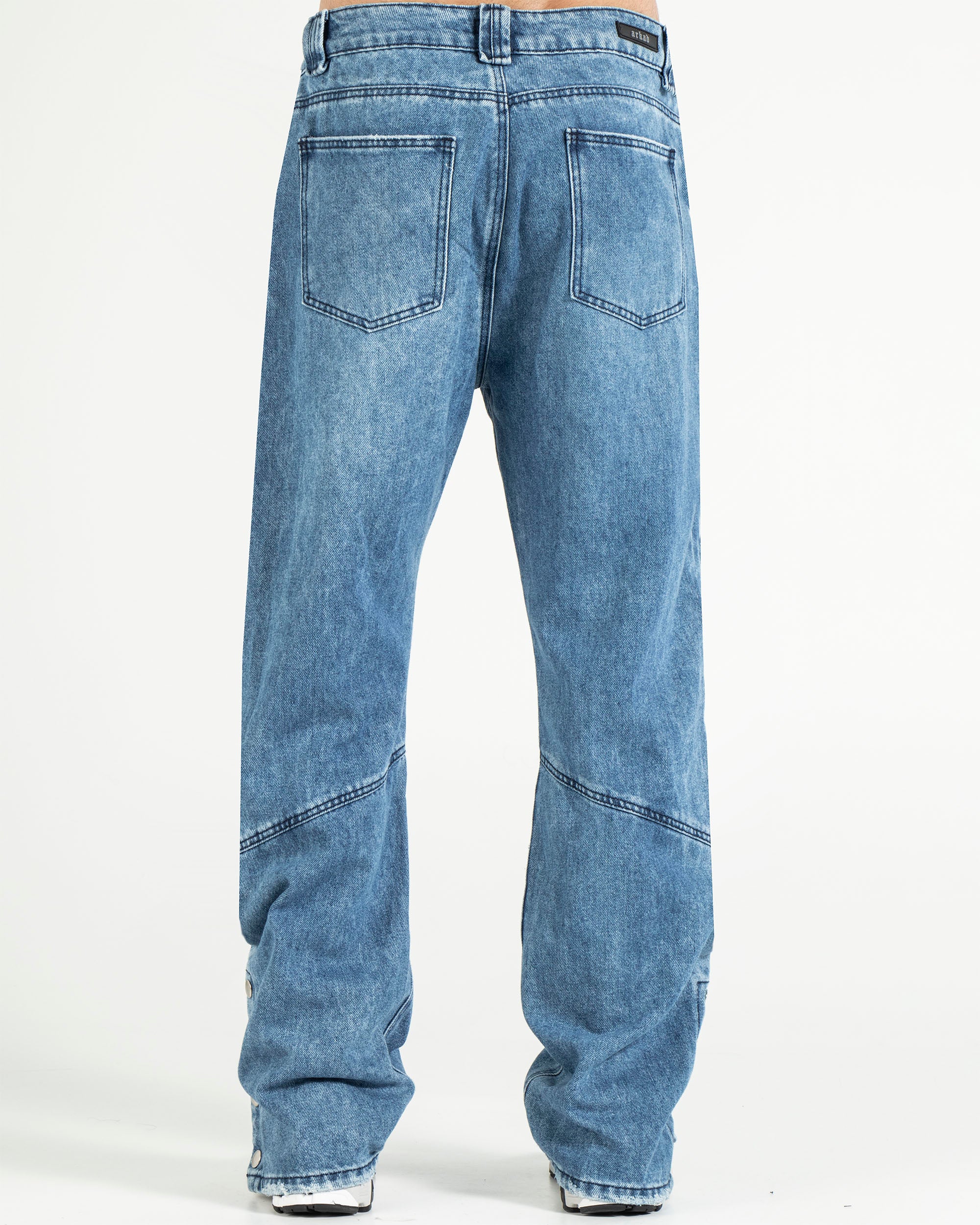 Denim Pant Azul Botones