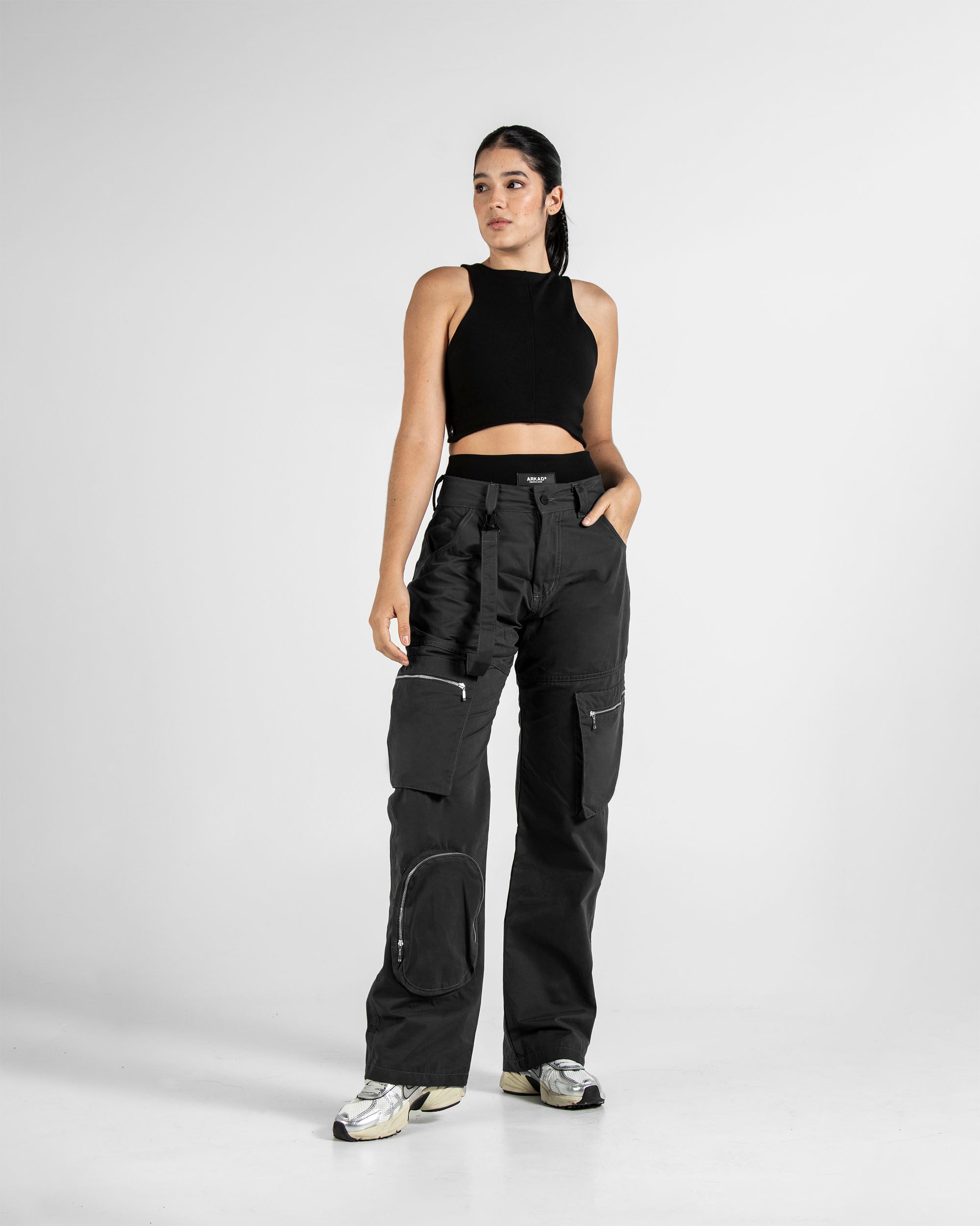 Pantalon Cargo Drill Negro