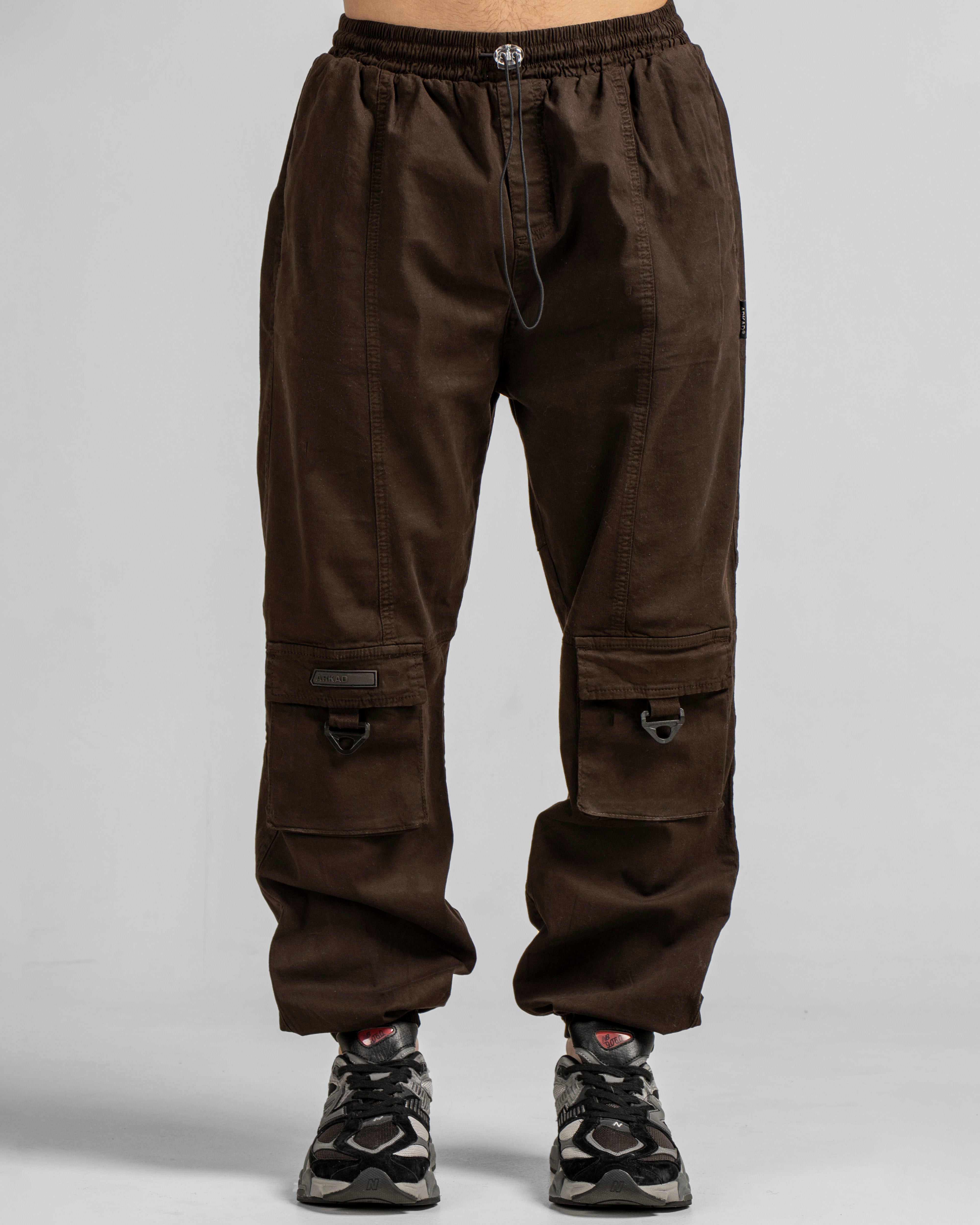 Pantalon Jogger con Herrajes - Cafe