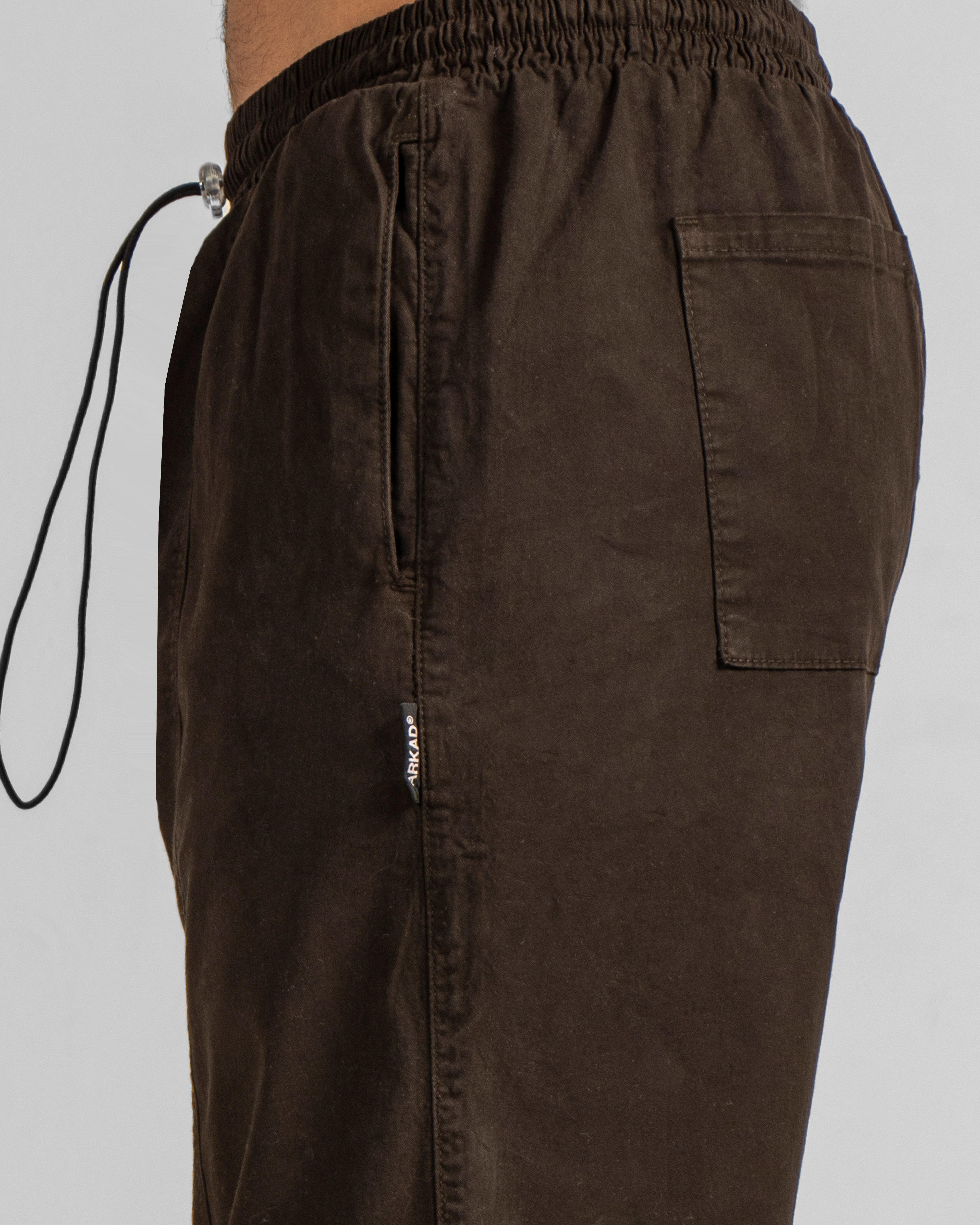 Pantalon Jogger con Herrajes - Cafe