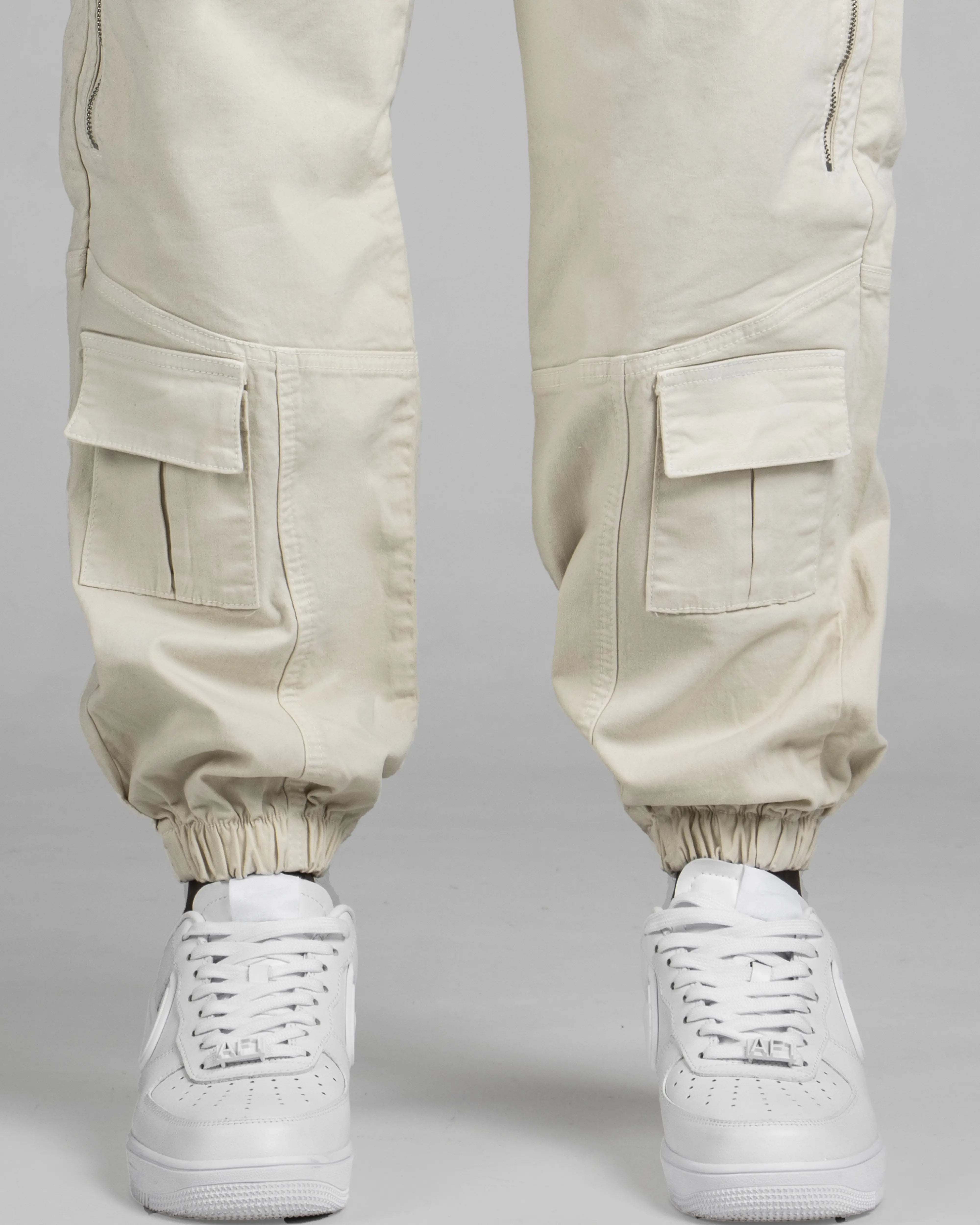 Pantalón Jogger Cierres - Beige