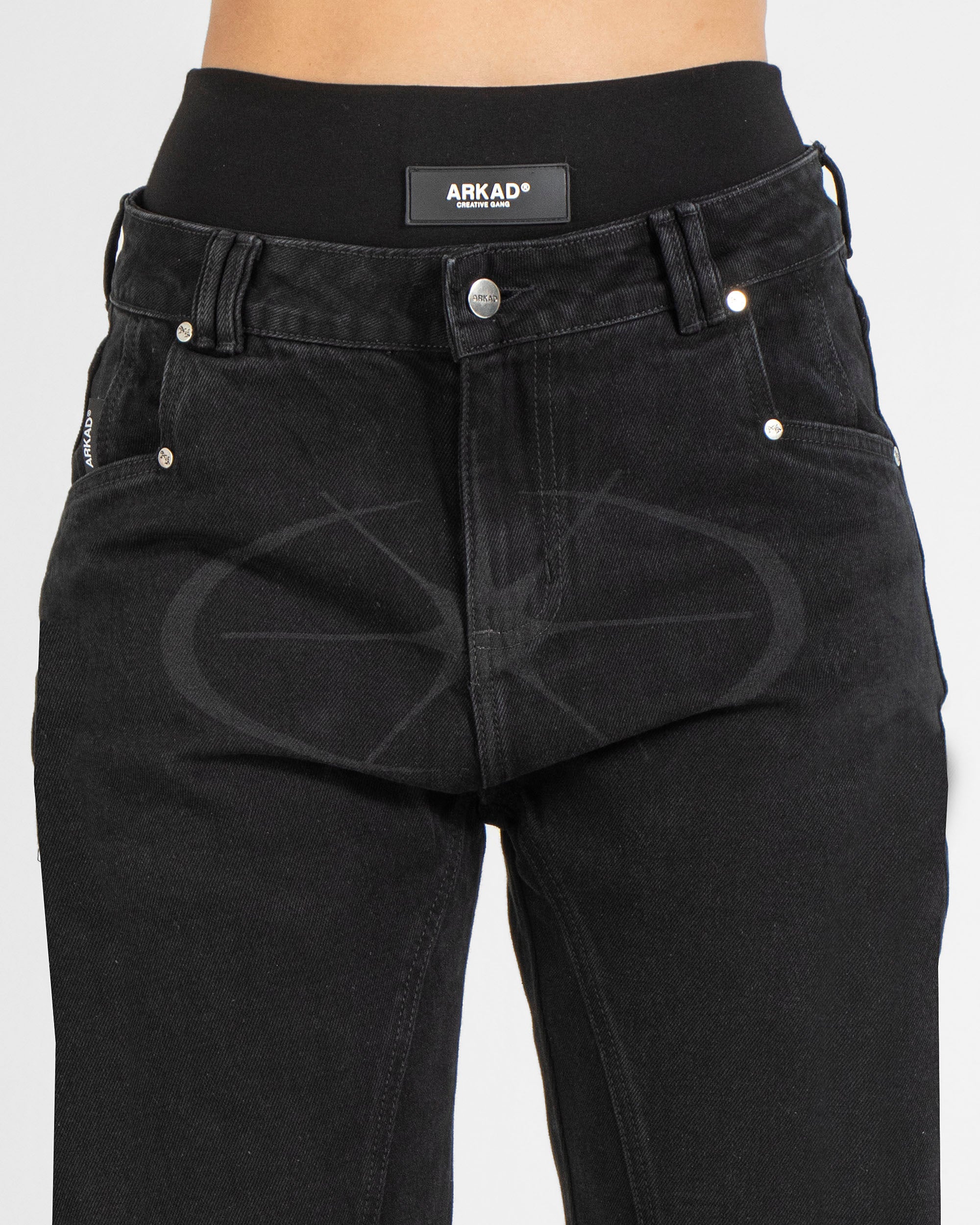 Denim Pant Negro Laser