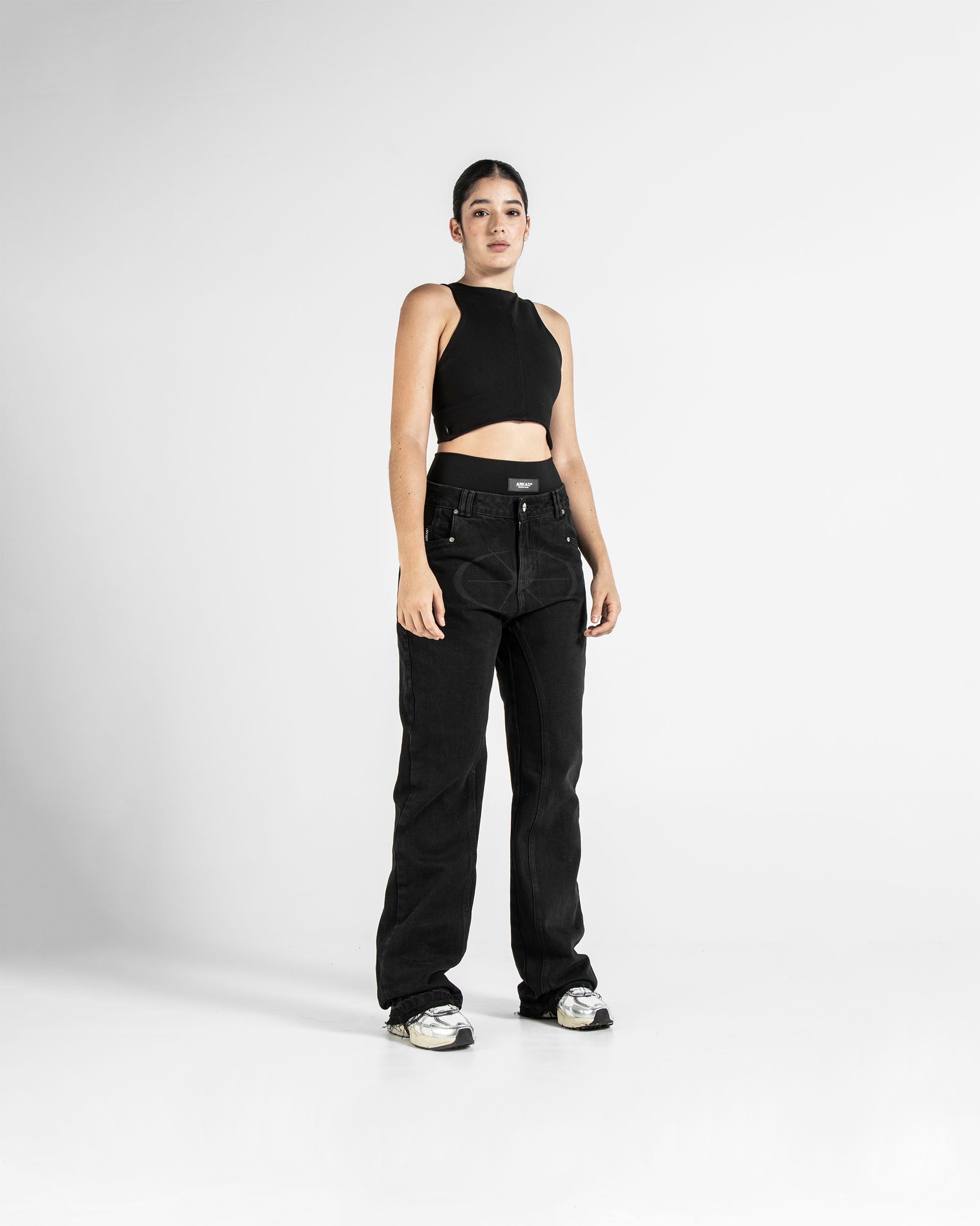 Denim Pant Negro Laser