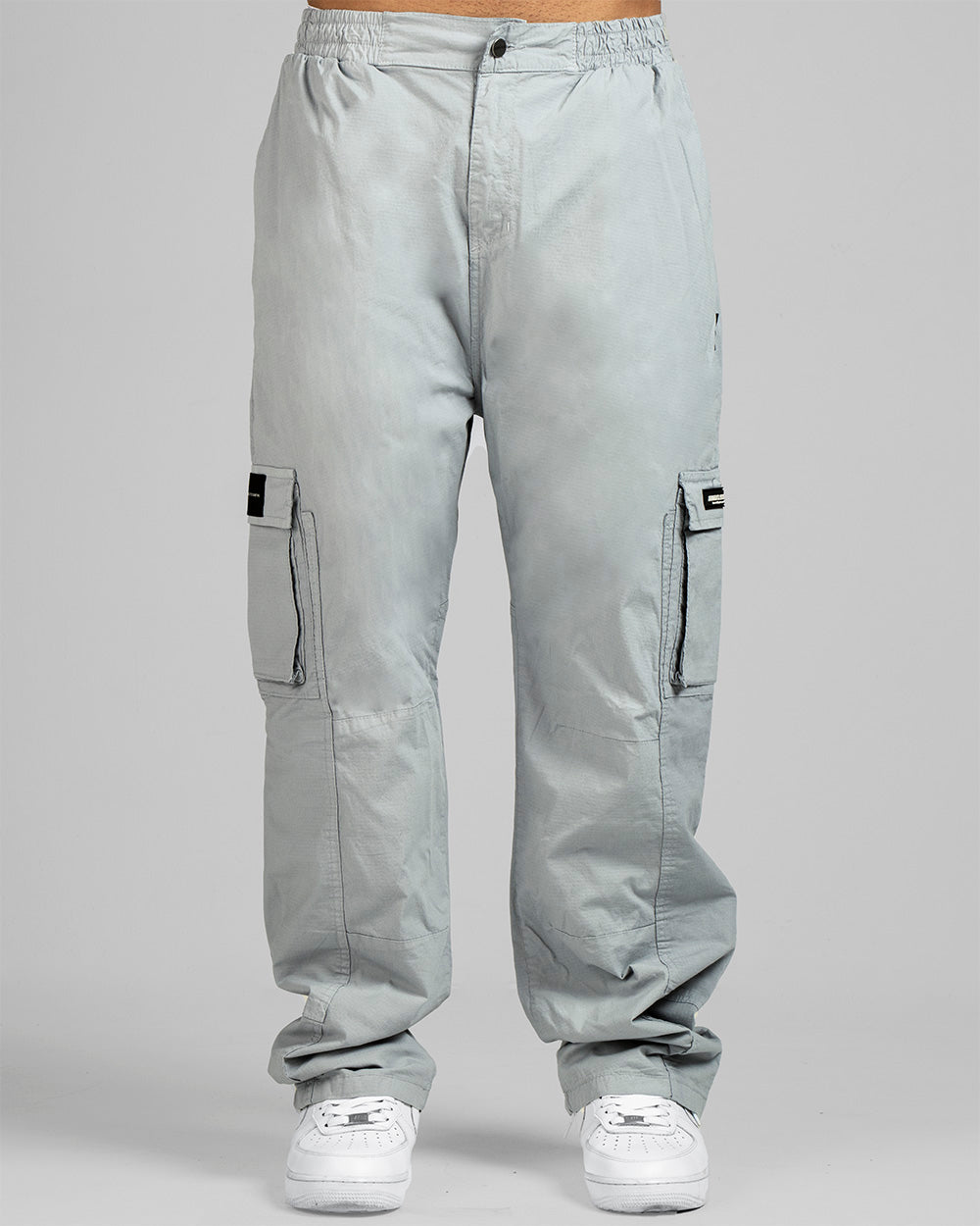 Pantalo Cargo Drill Liviano Dos Bolsillos - Gris Claro