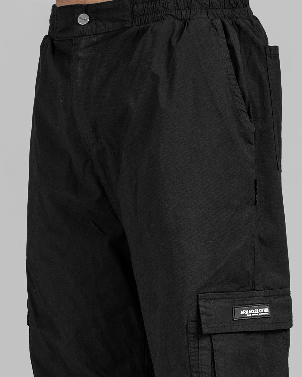 Pantalo Cargo Drill Liviano Dos Bolsillos - Negro