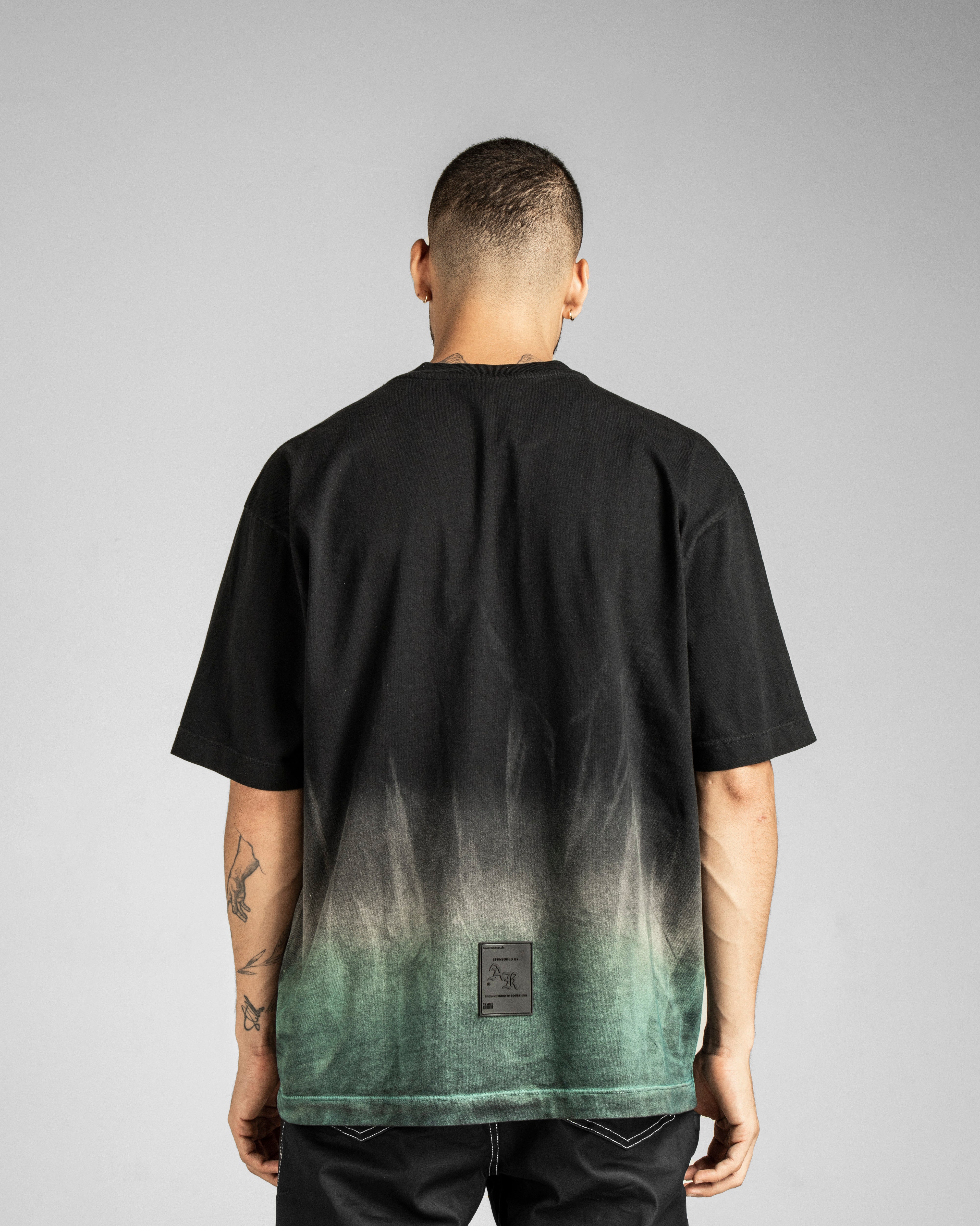 Washed Tshirt Negra Difuminado