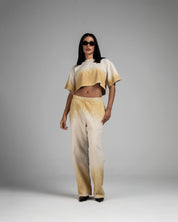 Crop Shirt Washed Caqui Arkad Studios