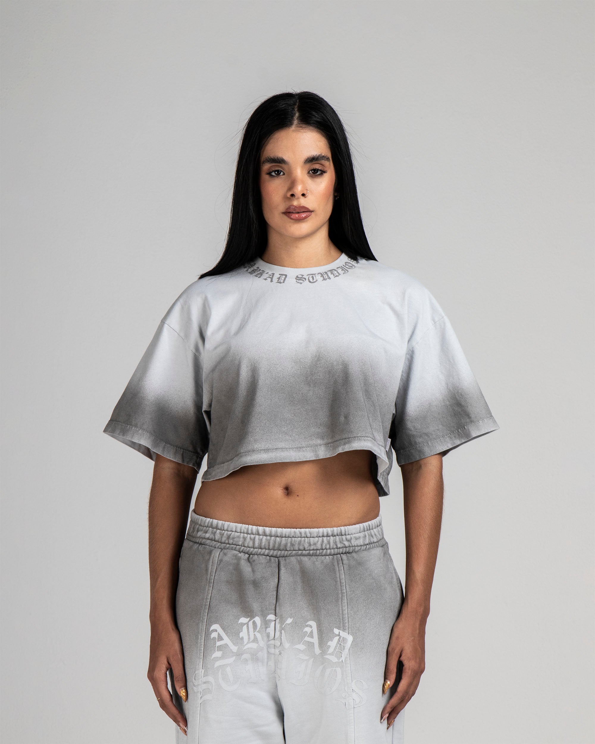 Crop Shirt Washed Gris Iluminaciones AK ST