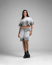 Washed Short Conjunto Gris Iluminaciones Ak St