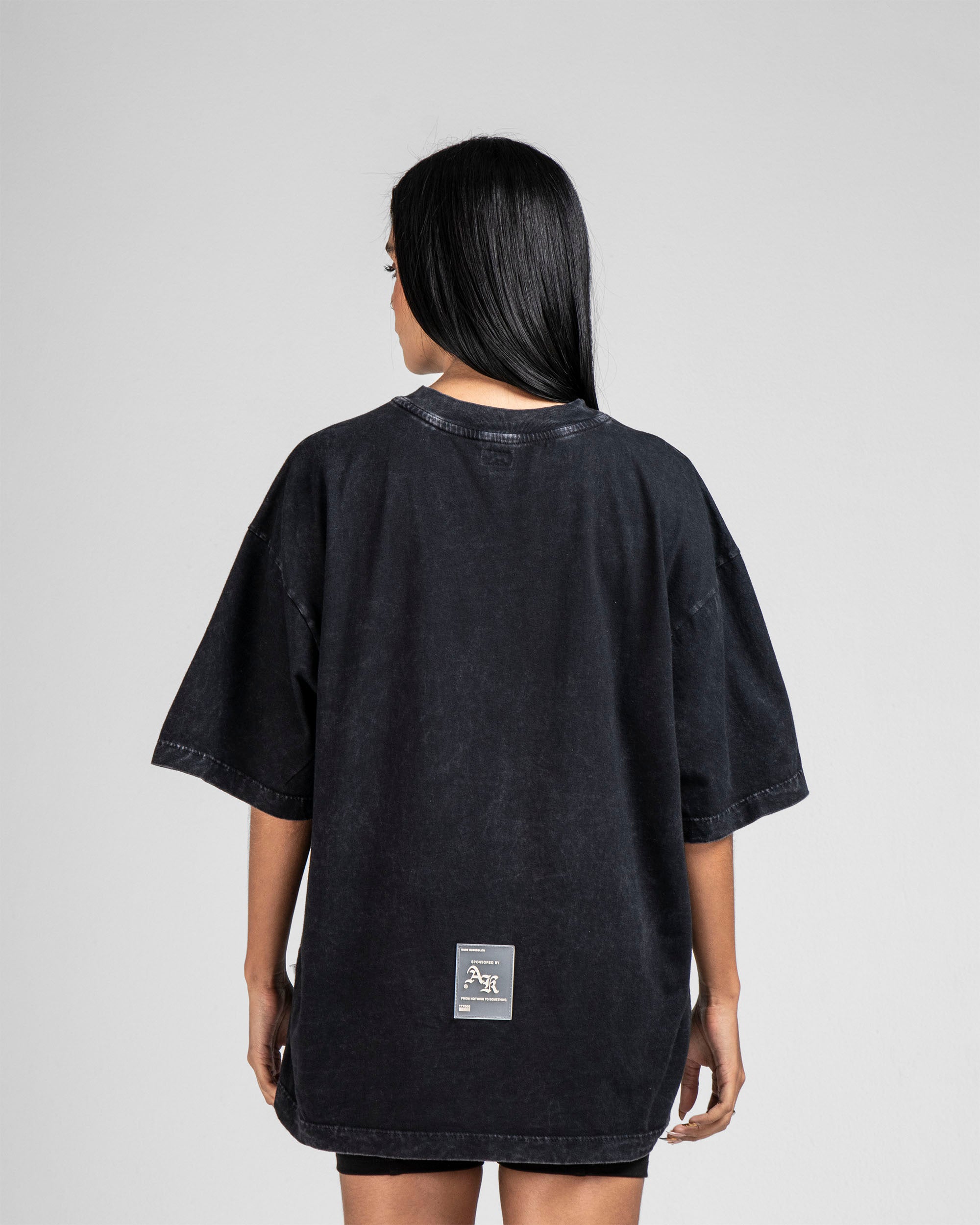 Washed Tshirt Negra