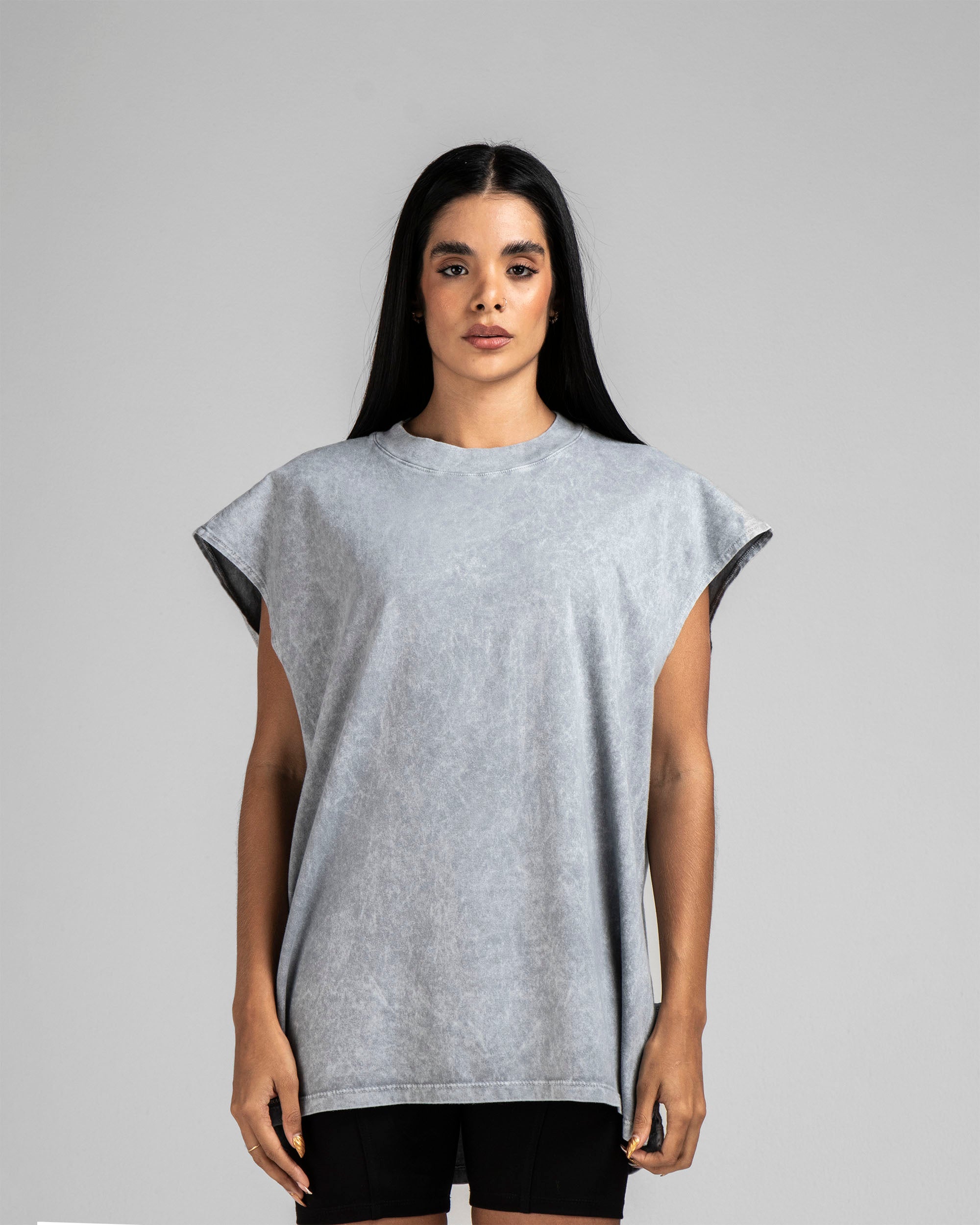 Tank Shirt Washed Gris Clara