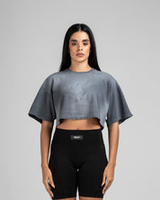 Crop Shirt Washed Gris Iluminaciones