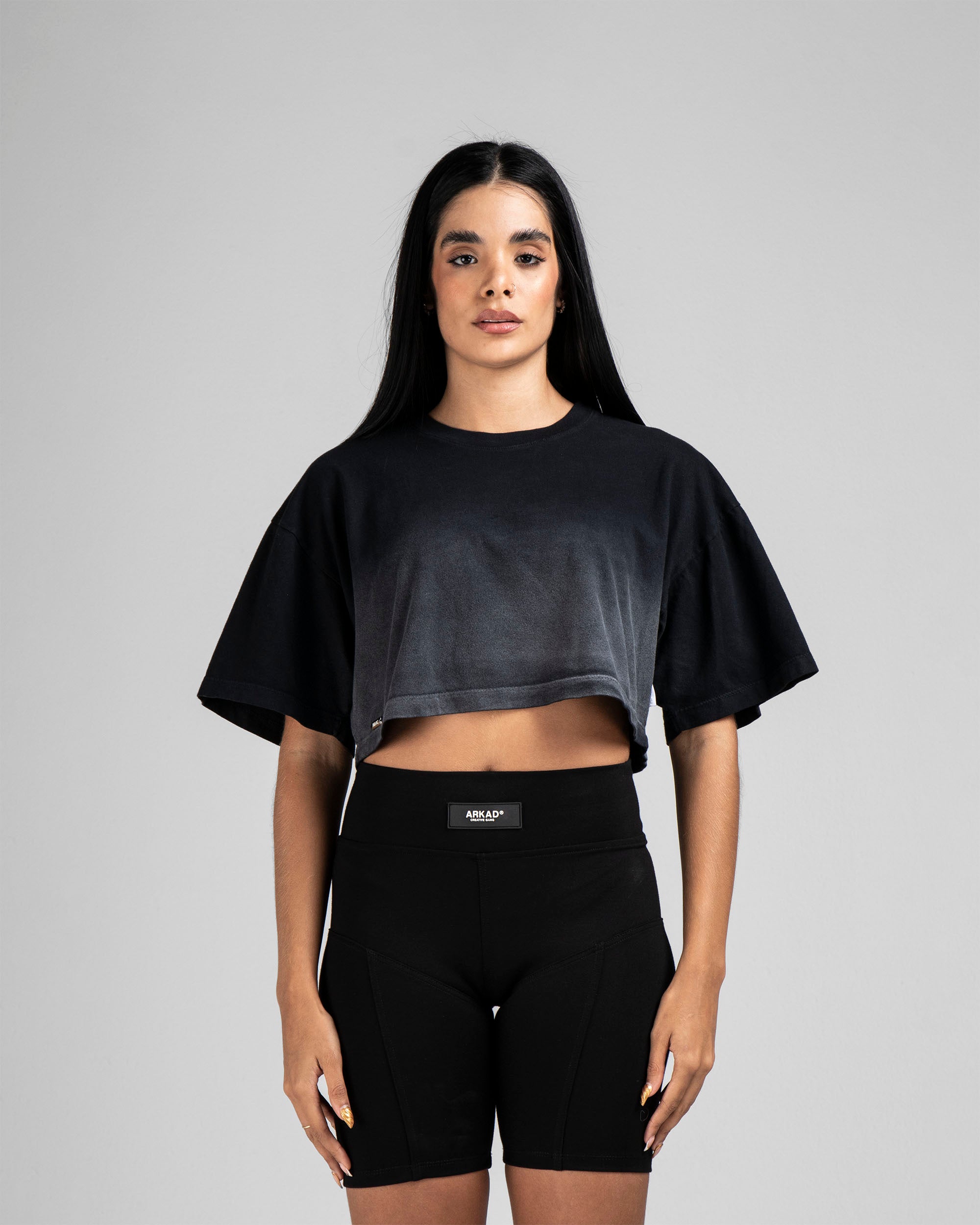 Classic Washed Crop Shirt Negra Iluminaciones