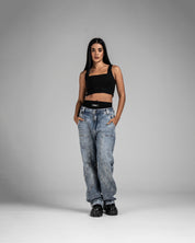 Denim Pant Cortes Azul