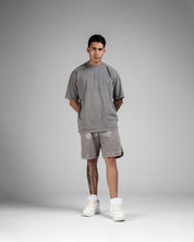 Washed Short Conjunto Gris Arkad Studios