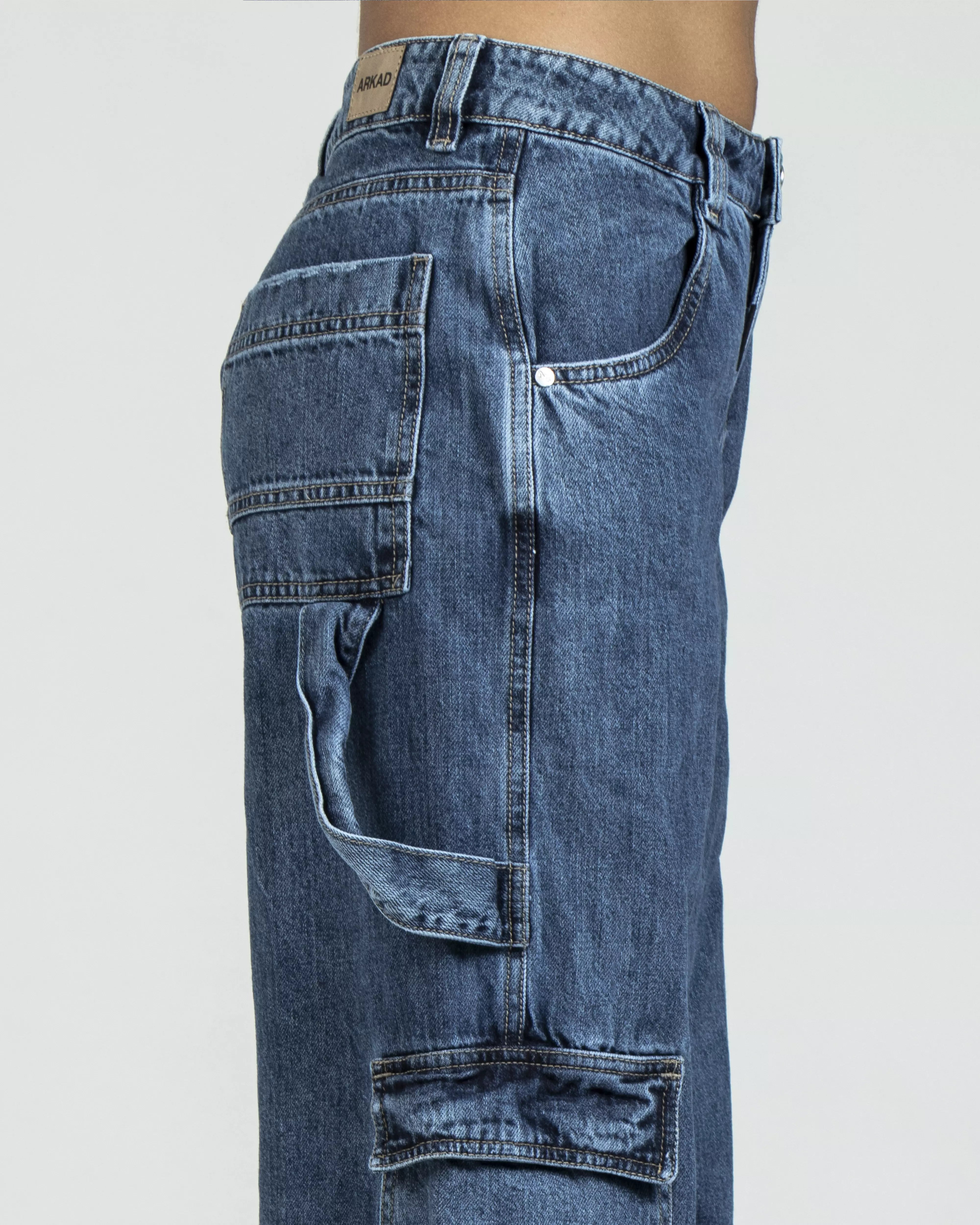 Cargo Denim Mujer Azul