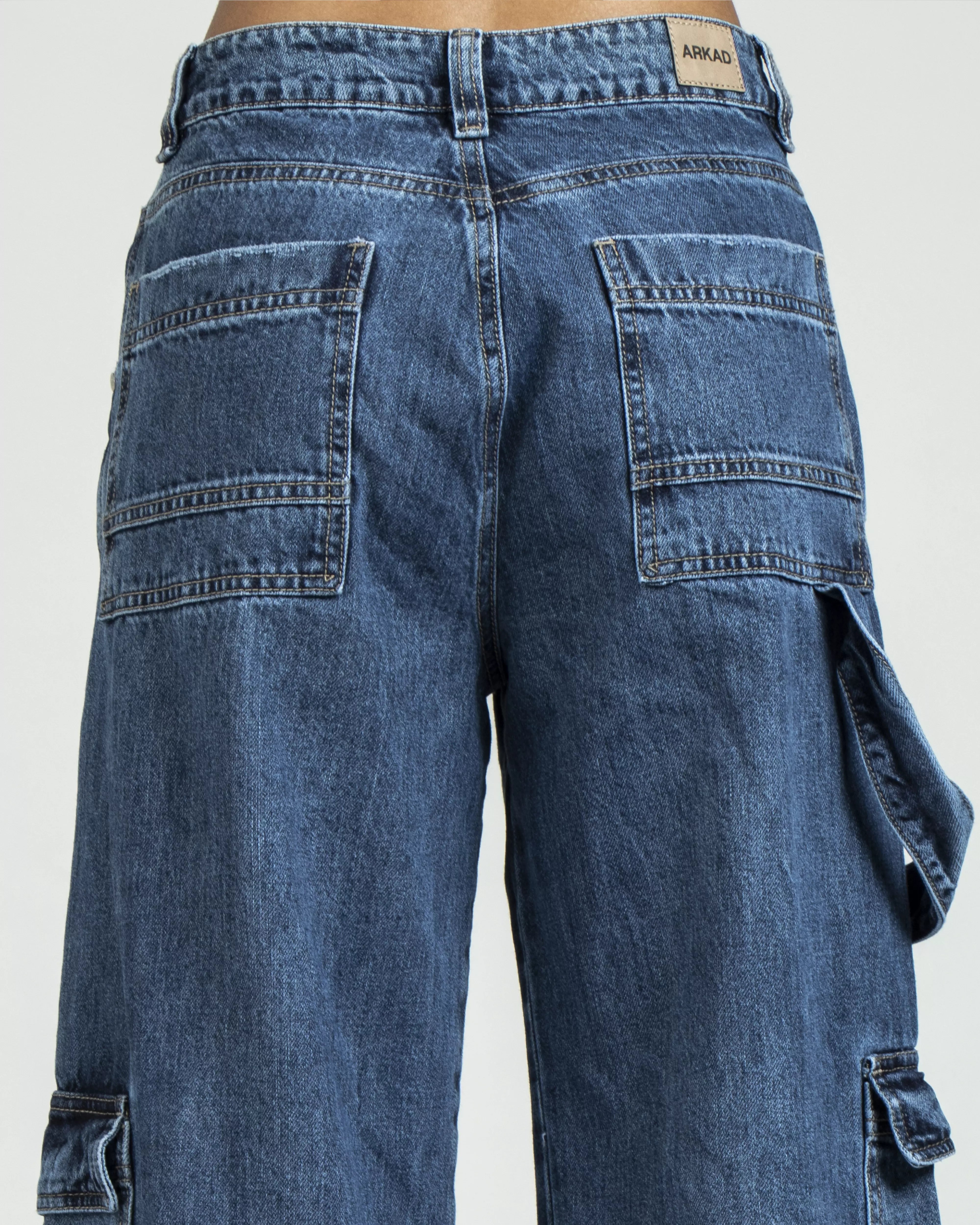 Cargo Denim Mujer Azul