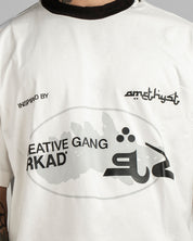 Tshirt Crema Cuello Negro Creative Gang Quartz