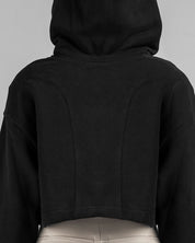 Crop Hoodie Quartz Negro