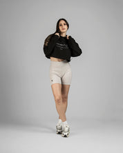 Crop Hoodie Quartz Negro