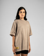 Washed Tshirt Hustler Angel - Taupe