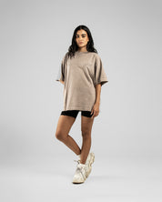 Washed Tshirt Hustler Angel - Taupe