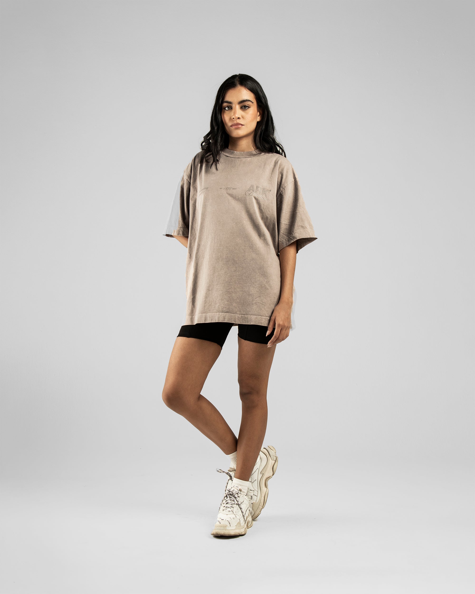 Washed Tshirt Hustler Angel - Taupe