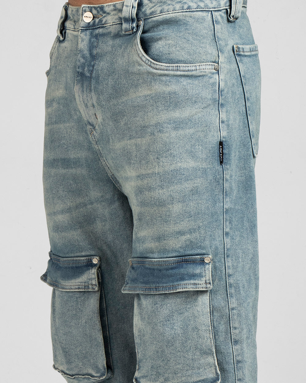 Pant Denim Cargo Azul