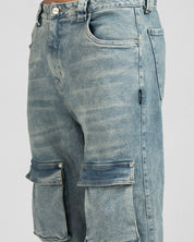 Pant Denim Cargo Azul