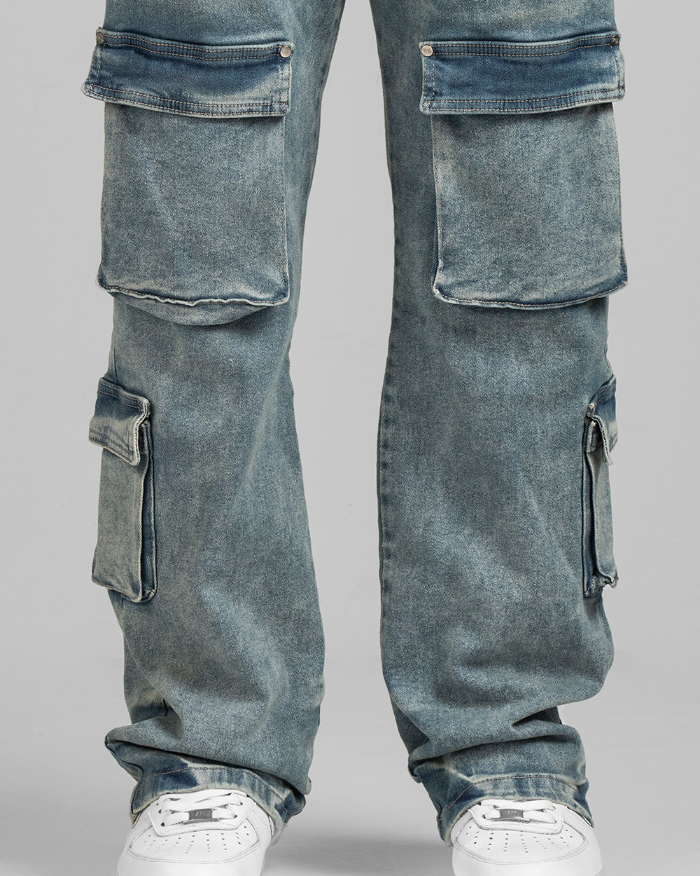 Pant Denim Cargo Azul