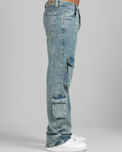 Pant Denim Cargo Azul