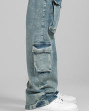 Pant Denim Cargo Azul