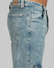 Pant Denim Cargo Azul