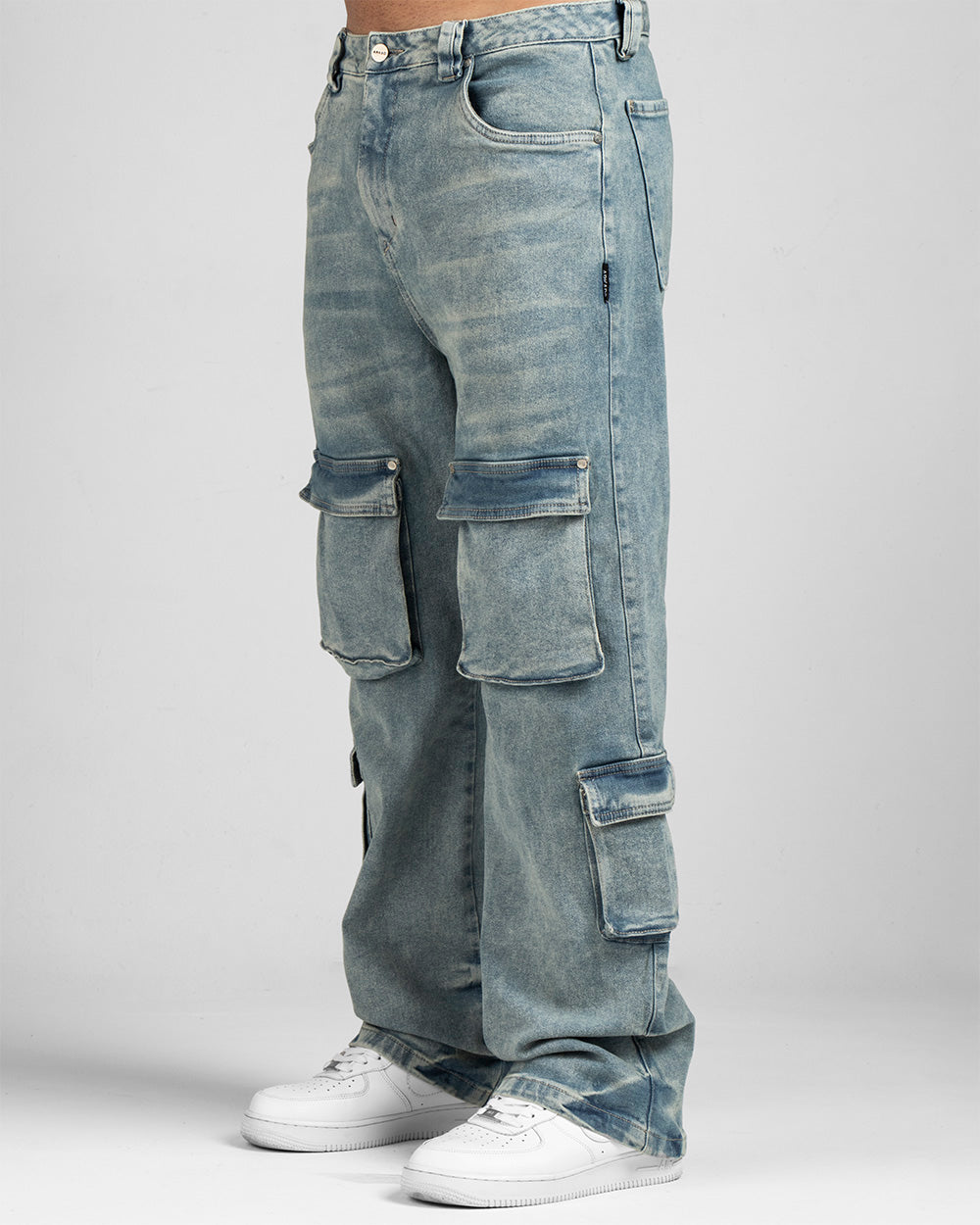 Pant Denim Cargo Azul