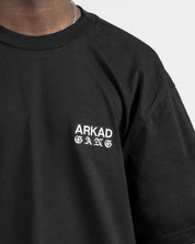 Tshirt Arkad Gang - Negra Bordado Blanco