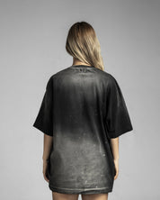 Washed Tshirt Negra Arkad Ovalo