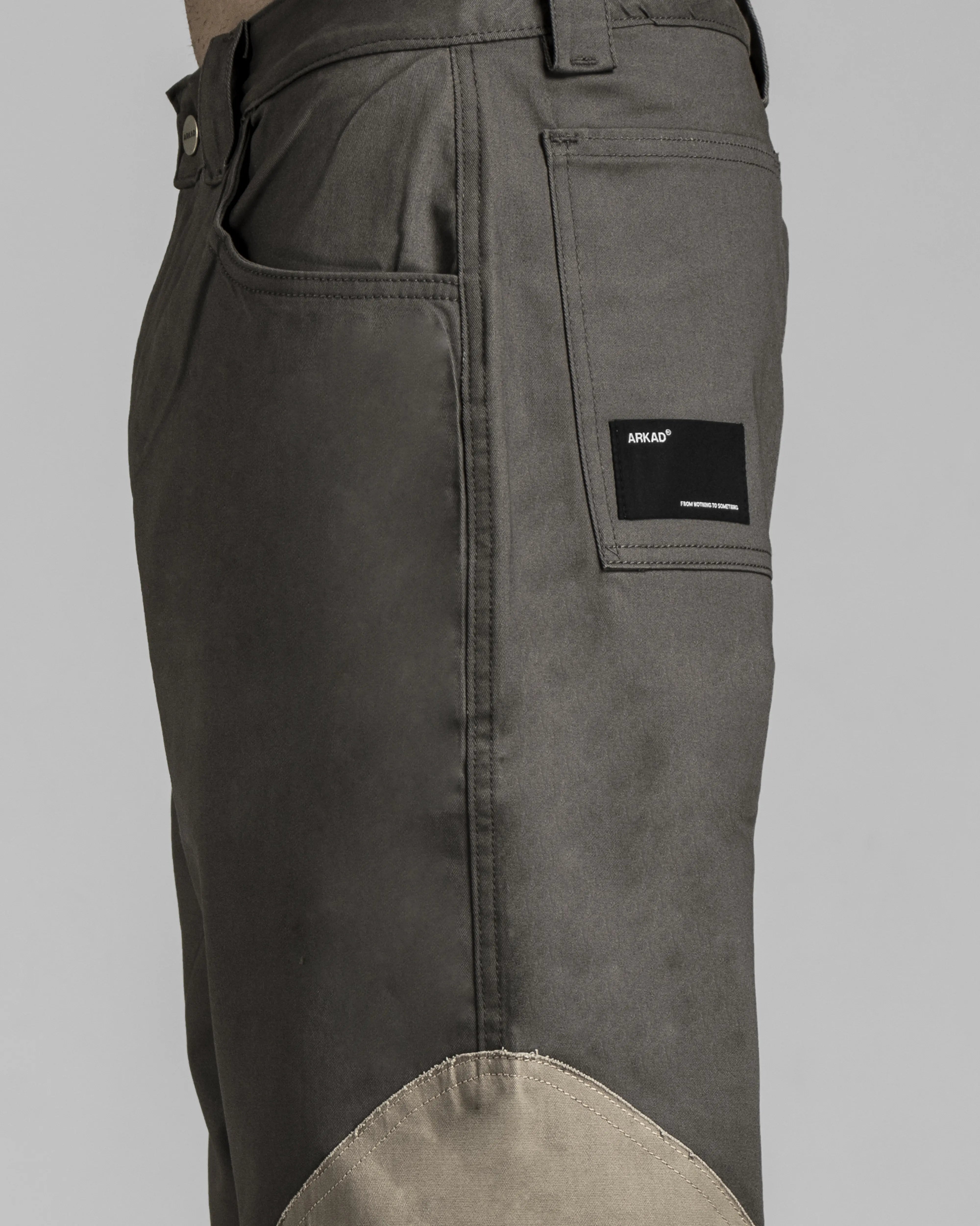 Pantalon Cargo Gris-Caqui