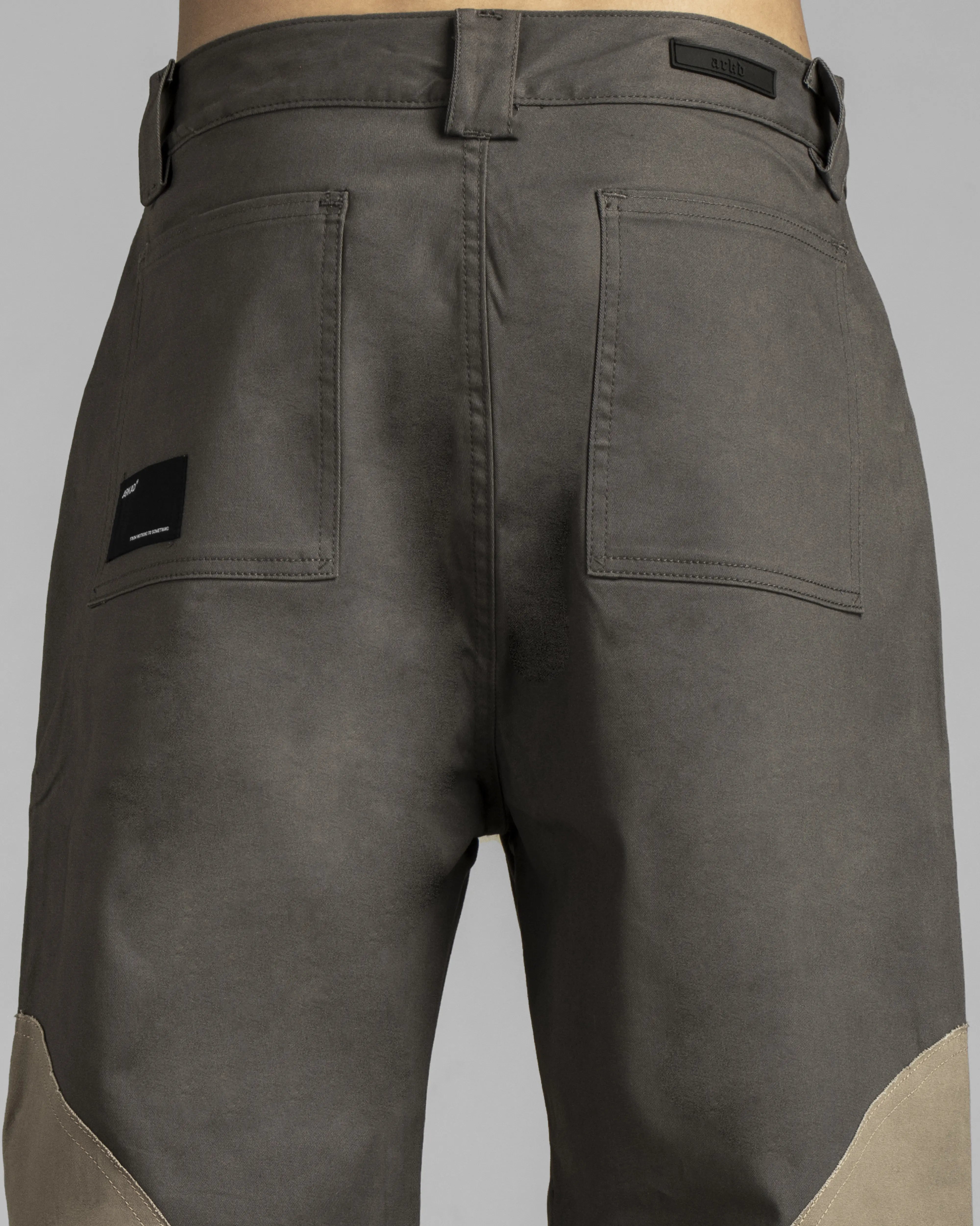 Pantalon Cargo Gris-Caqui