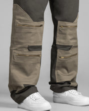 Pantalón Cargo Gris-Caqui