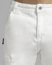 Pantalón Cargo Denim Blanco