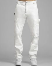 Pantalón Cargo Denim Blanco