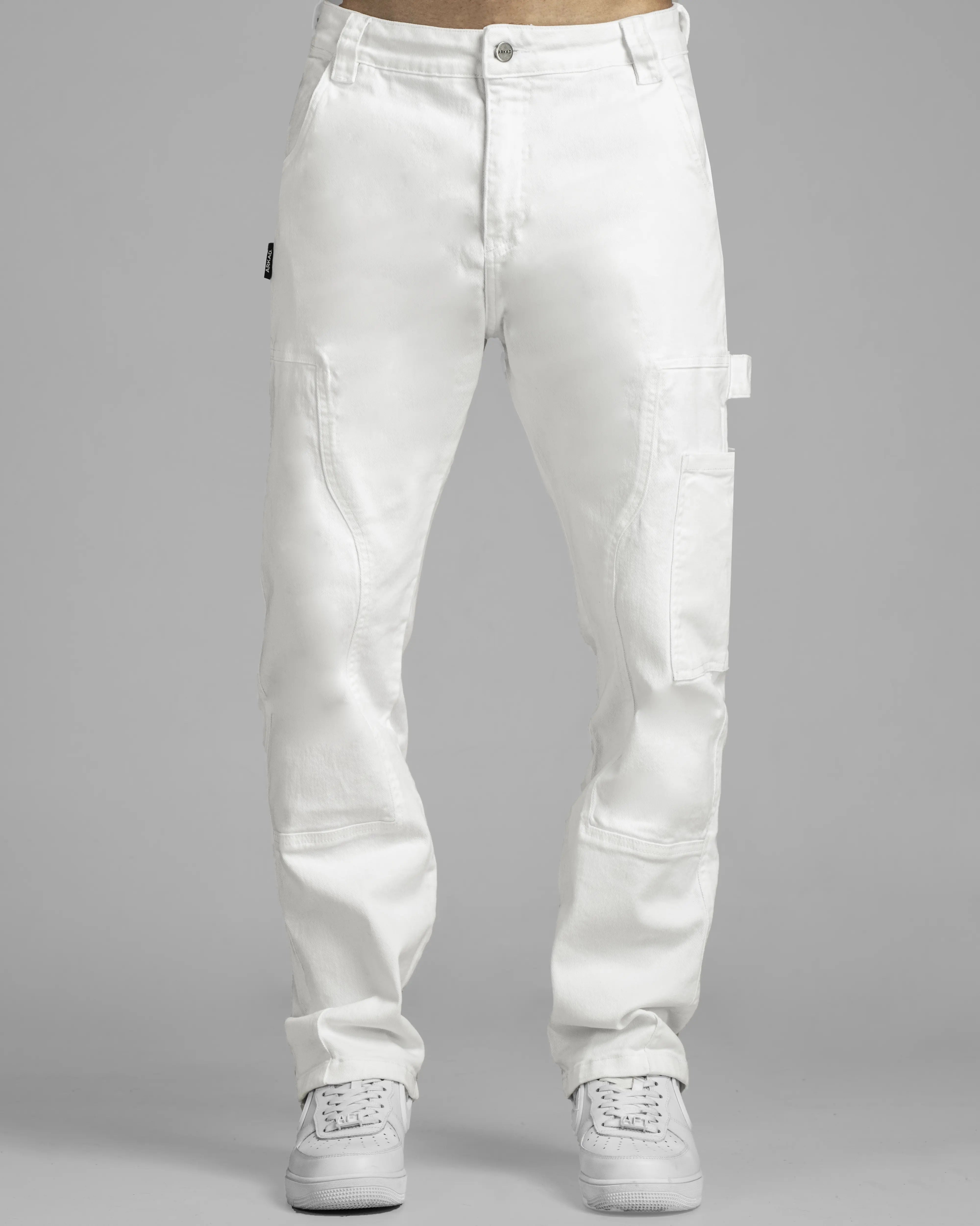 Pantalón Cargo Denim Blanco