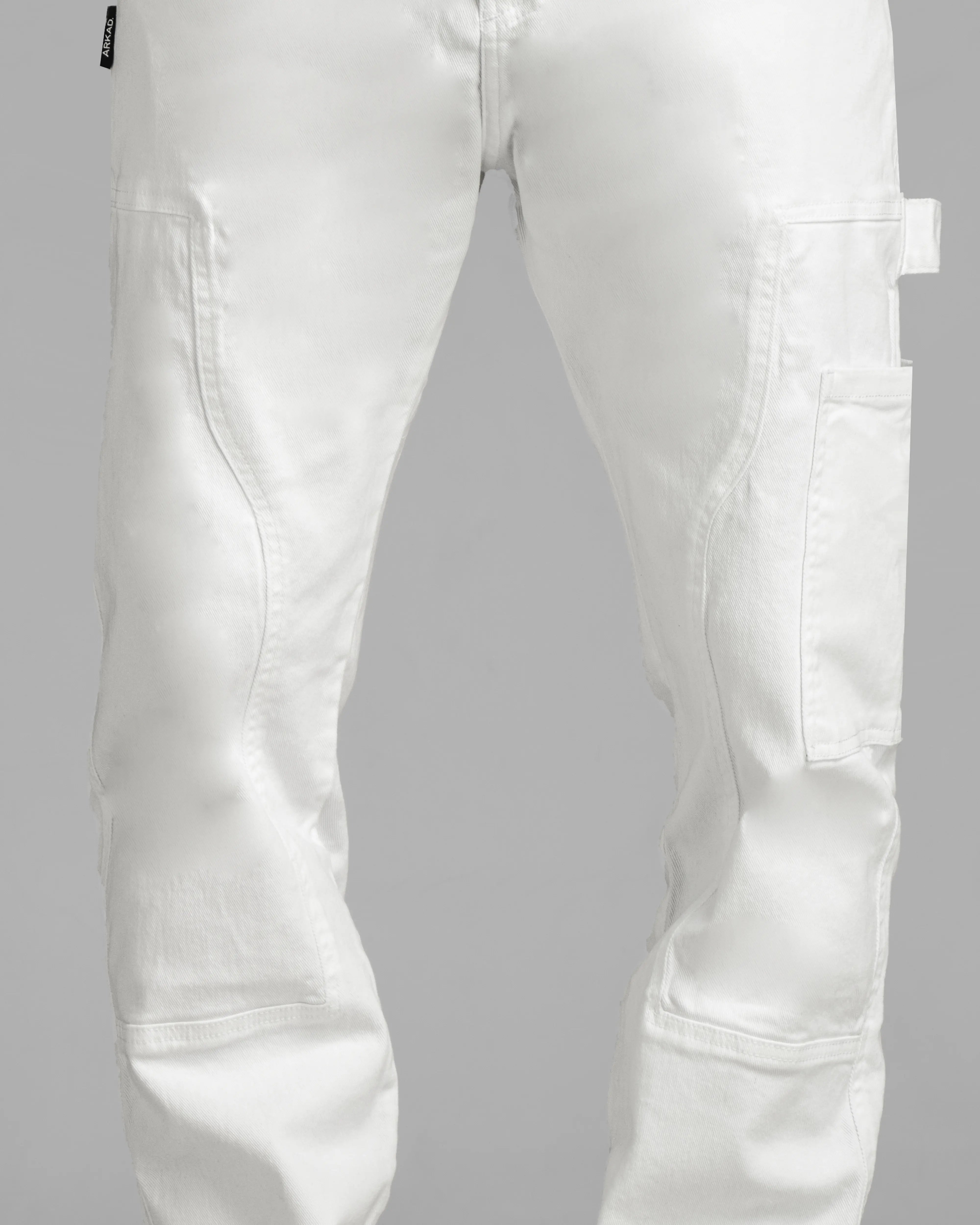 Pantalón Cargo Denim Blanco