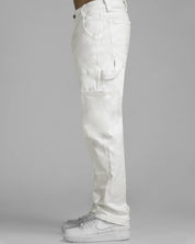 Pantalón Cargo Denim Blanco