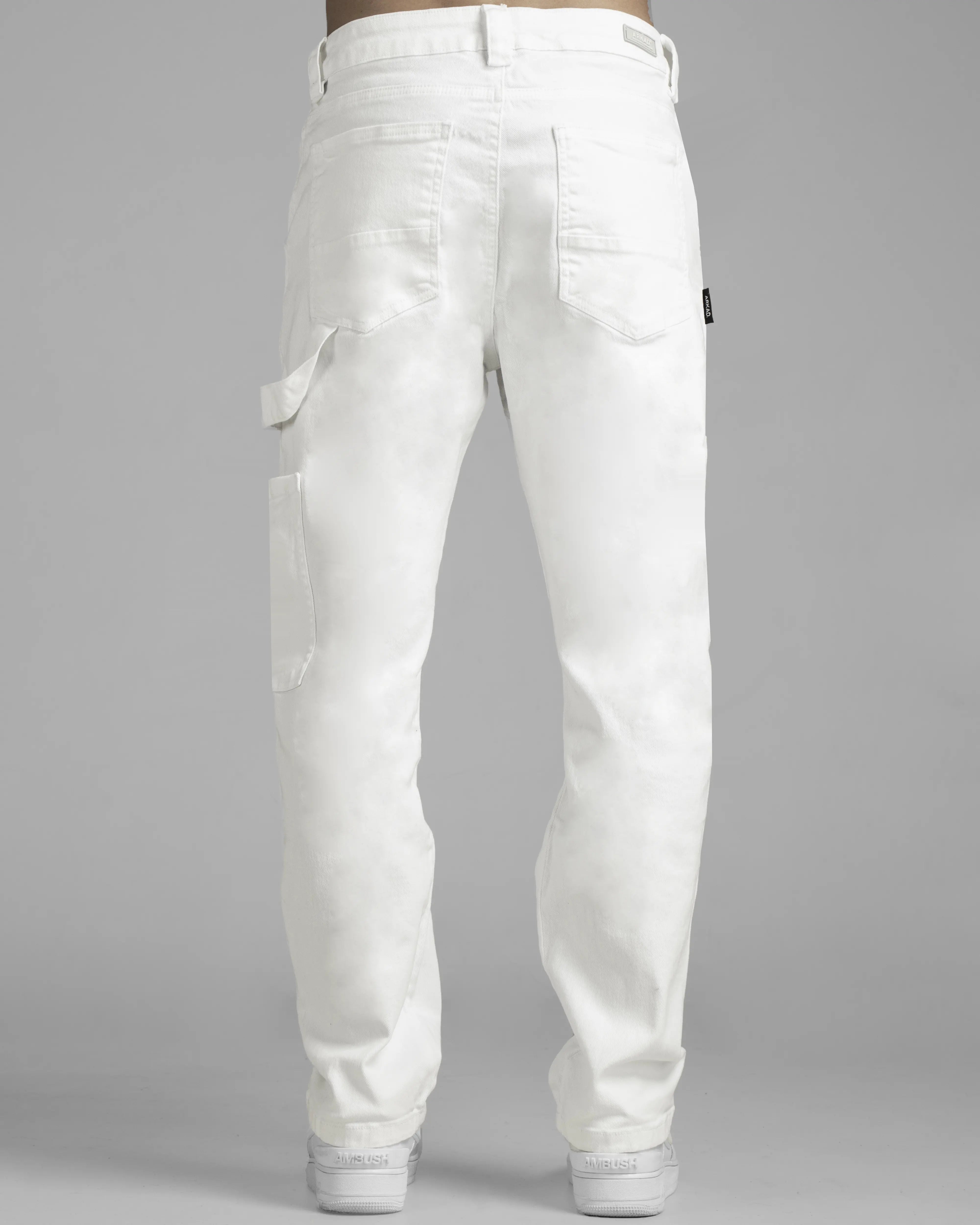 Pantalón Cargo Denim Blanco