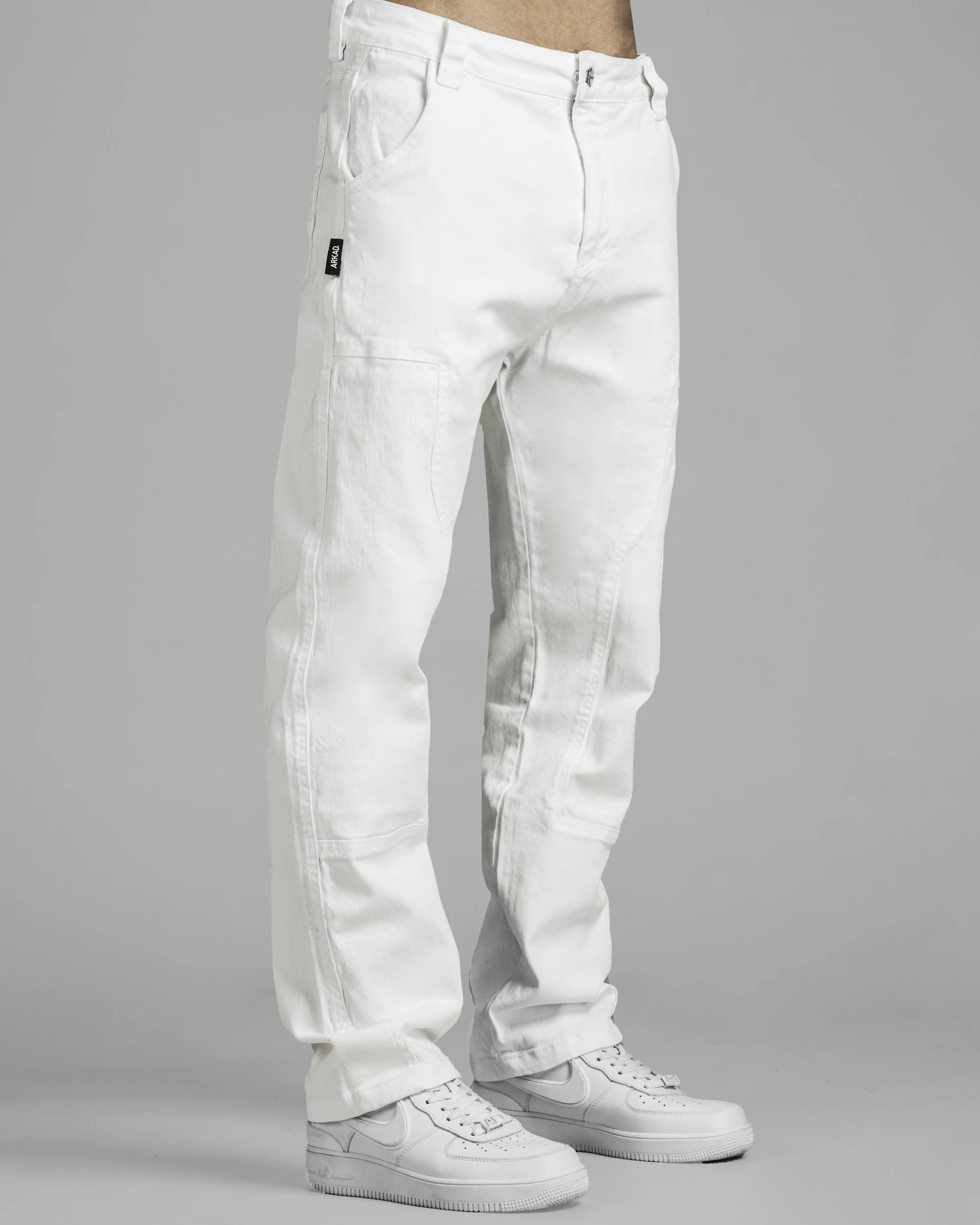 Pantalón Cargo Denim Blanco