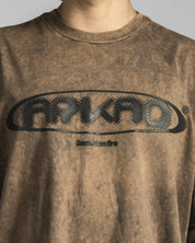 Washed Tshirt Arkad Ovalo - Cafe